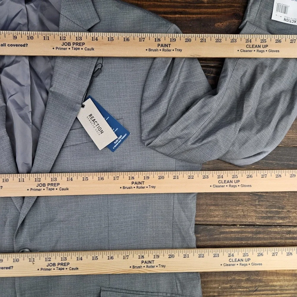 Kenneth Cole Men's Sport Coat Blazer Two Button Gray Techi-cole 44R NEW WITH TAG